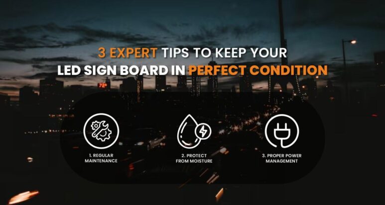 Maintenance of the LED signboard