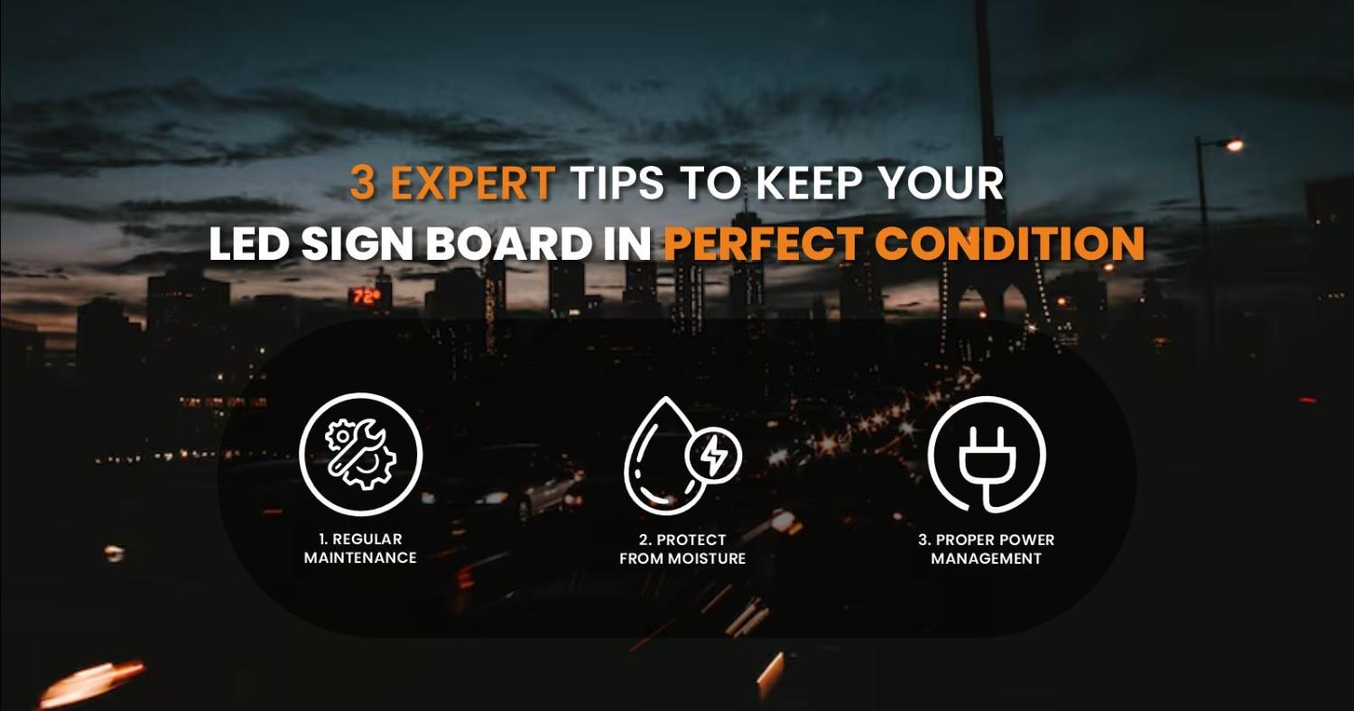 Maintenance of the LED signboard
