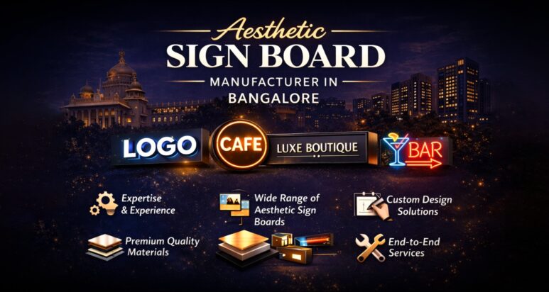 Aesthetic Sign Board Manufacturer in Bangalore – Highflyer Signage